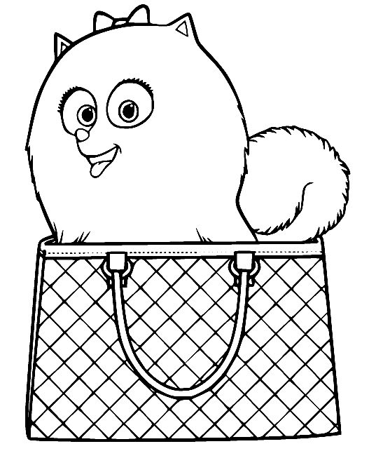 Gidget يقفز إلى الحقيبة من The Secret Life of Pets