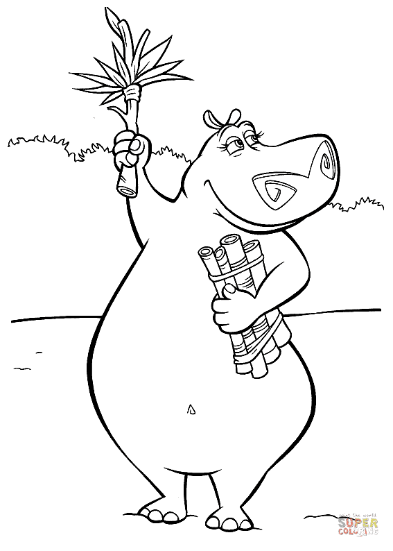 Gloria with some Branch Coloring Page