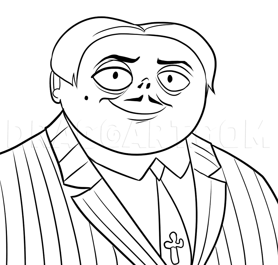 Gomez Addams Coloring Pages