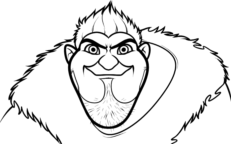 Grug Face Coloring Page