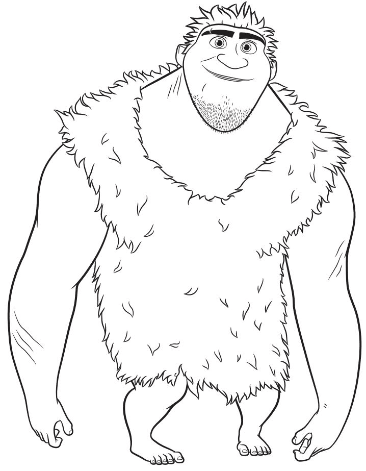 Grug – The Croods Coloring Page