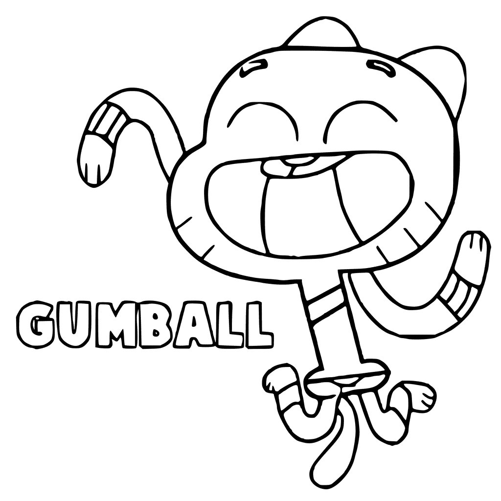 Gumball Coloring Page