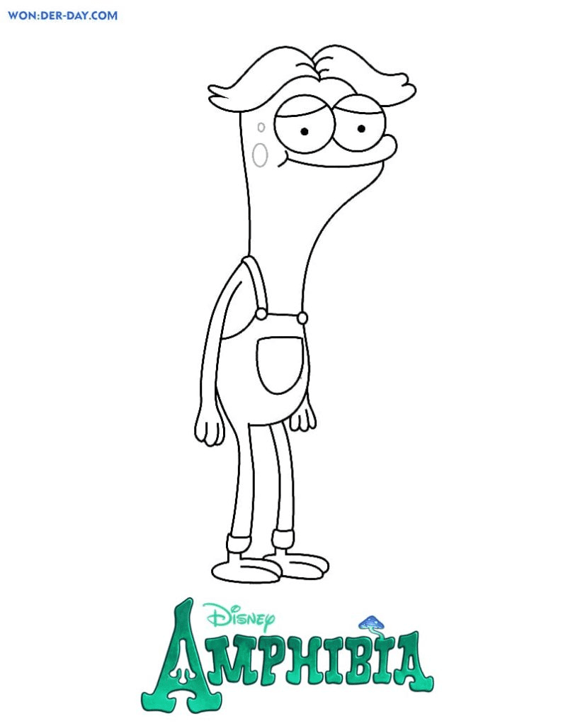 Gunther – Amphibia Coloring Page