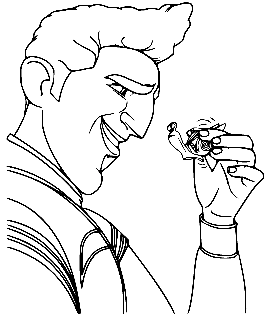 Guy Gagne and Turbo Snail Coloring Page