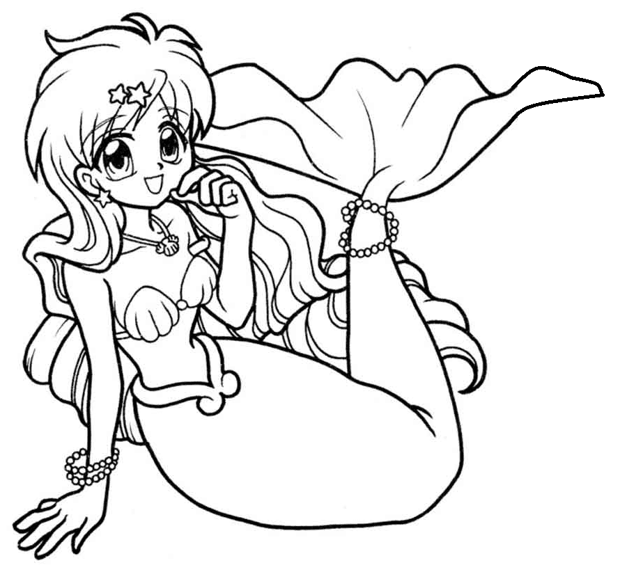 Hanon Hosho de Mermaid Melody Página para colorear