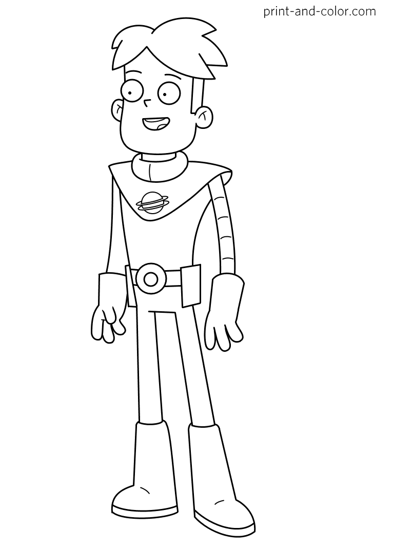 Happy Gary Goodspeed Coloring Page