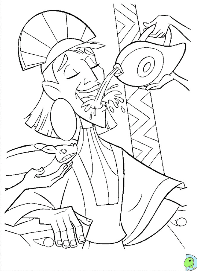 Happy Kuzco Coloring Pages