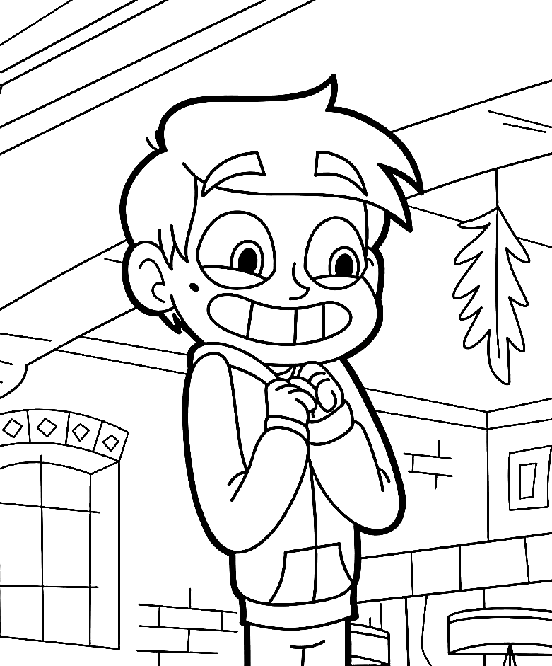 Happy Marco Diaz Coloring Pages