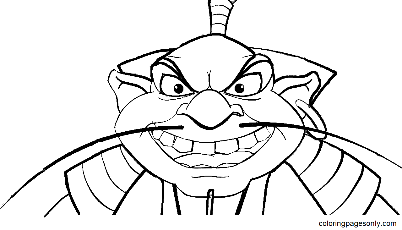 Happy Nightingale The Robber Coloring Page