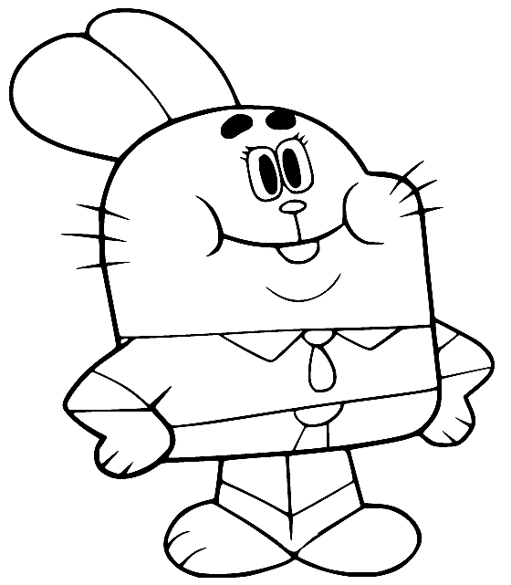 Happy Richard Watterson Coloring Page
