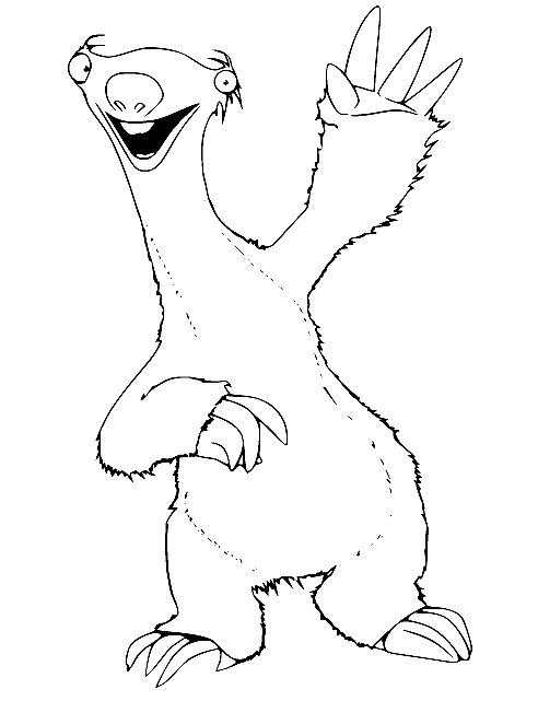 Happy Sid Coloring Page