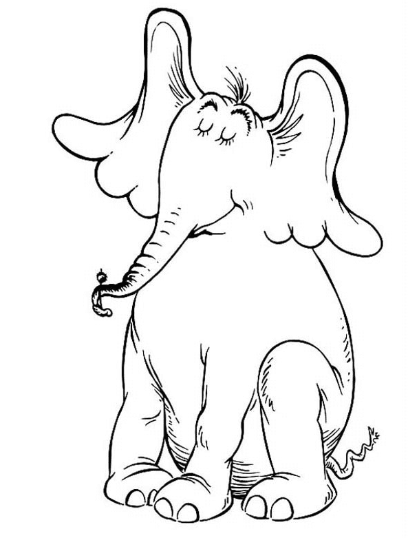 Horton van Horton Hears A Who Kleurplaat