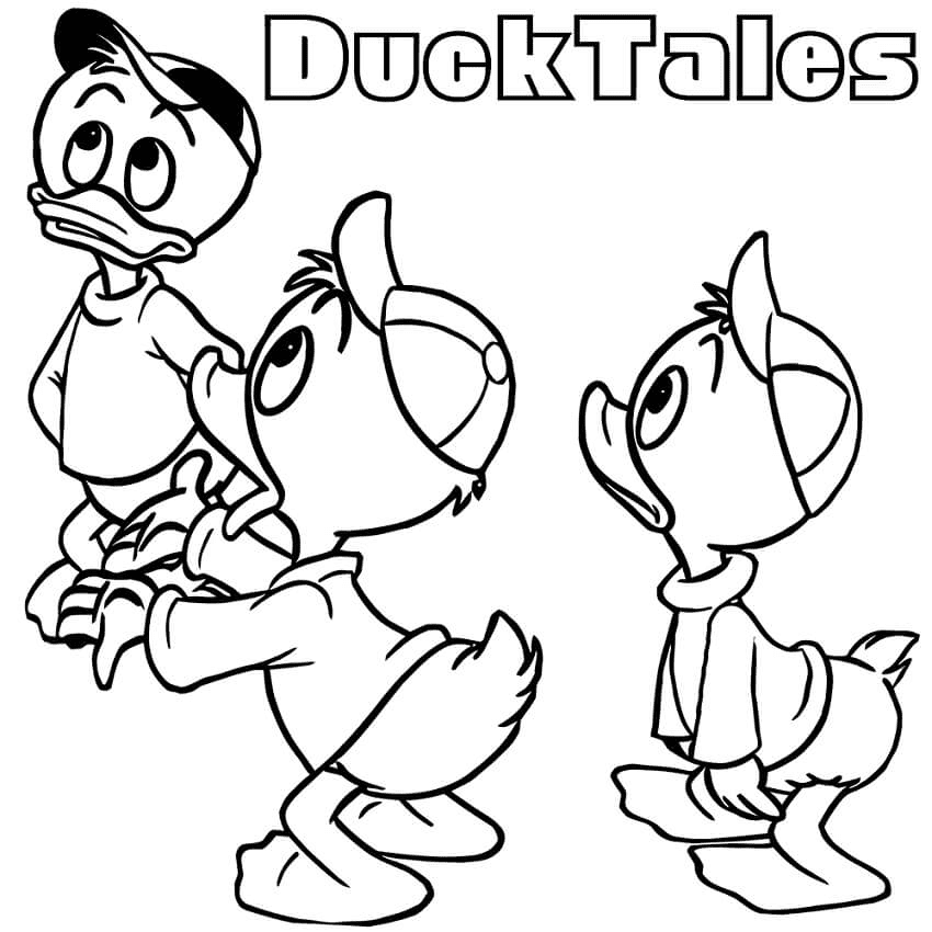 Huey, Dewey and Louie Coloring Pages