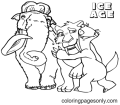 Dibujos para colorear de la edad de hielo