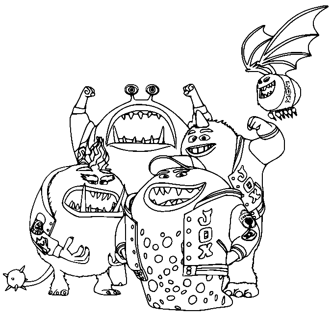 JOX Monsters Coloring Page