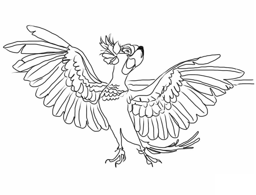 Jewel With Wings Spread Wide Coloring Page