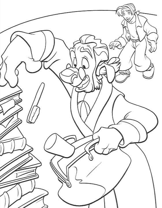 Jim Hawkins and Dr. Delbert Doppler Coloring Pages