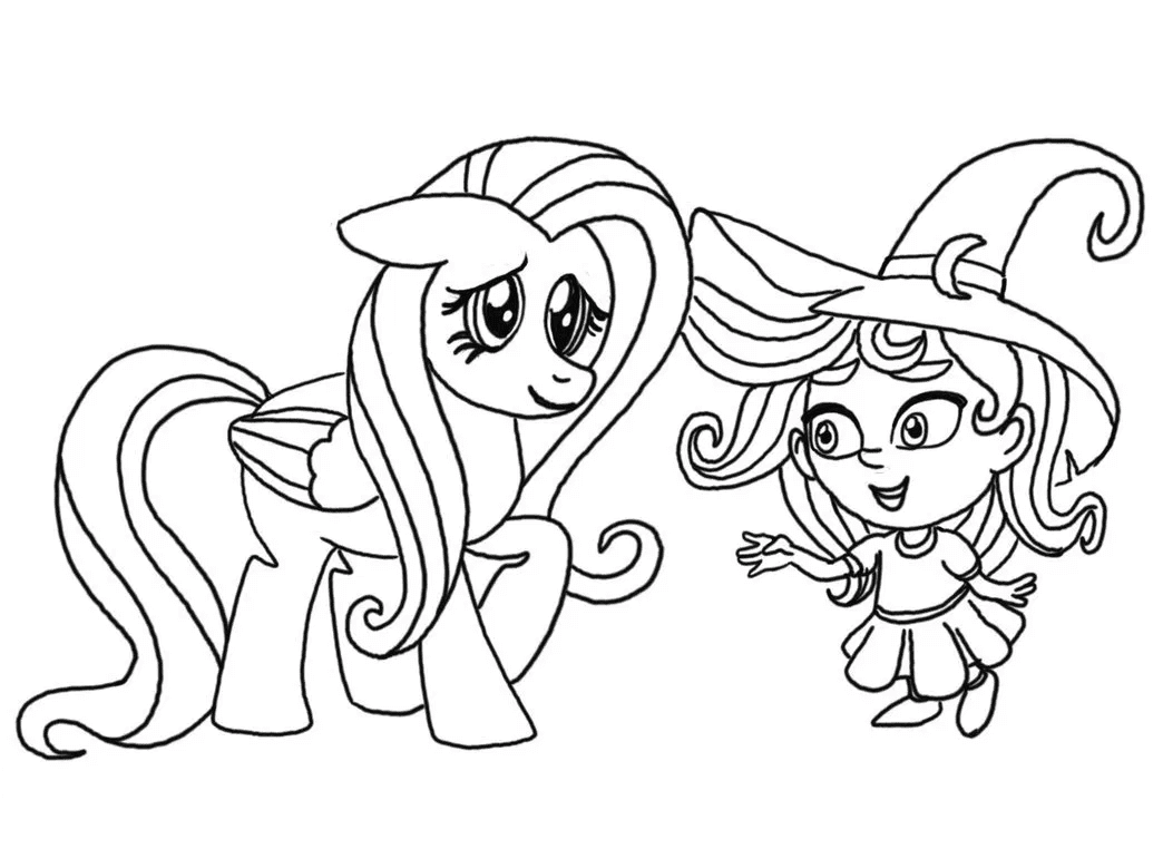 Katya Spelling and Luna the Moonicorn Coloring Pages