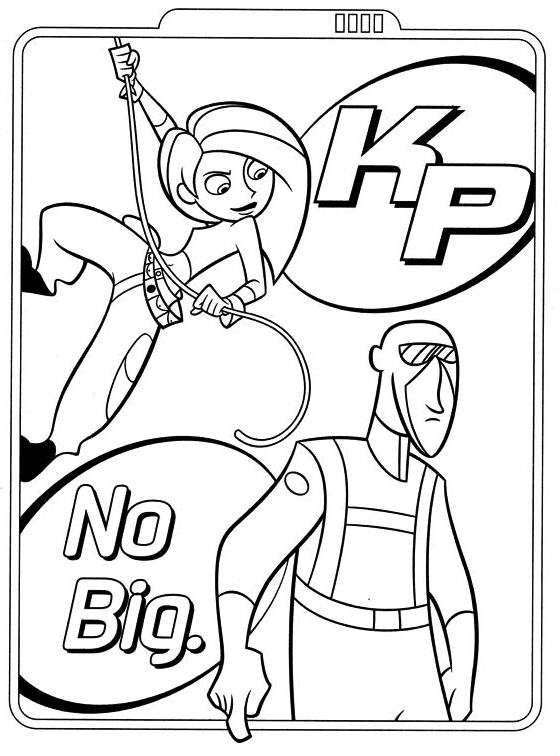 Kim Possible Fighting Coloring Page