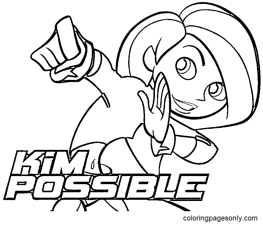 Kim Possible Free Coloring Page