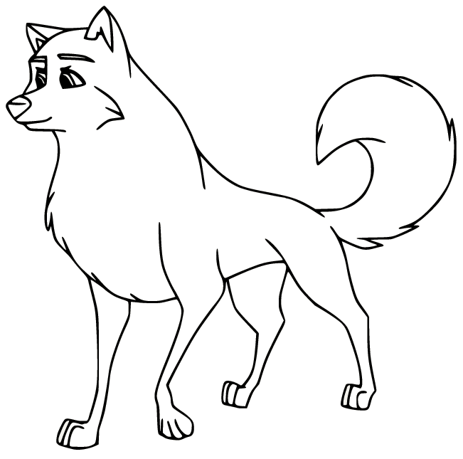 صفحة تلوين Kodi Wolfdog