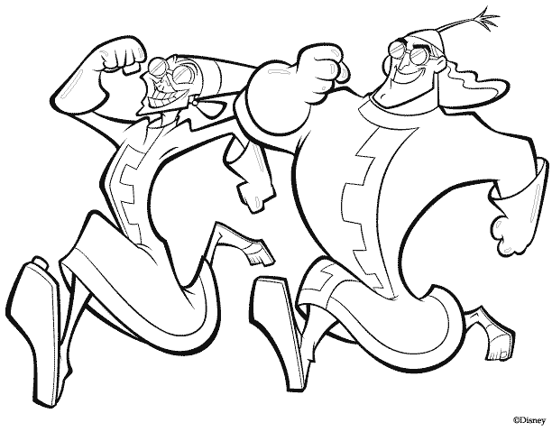 Kronk and Yzma Coloring Page
