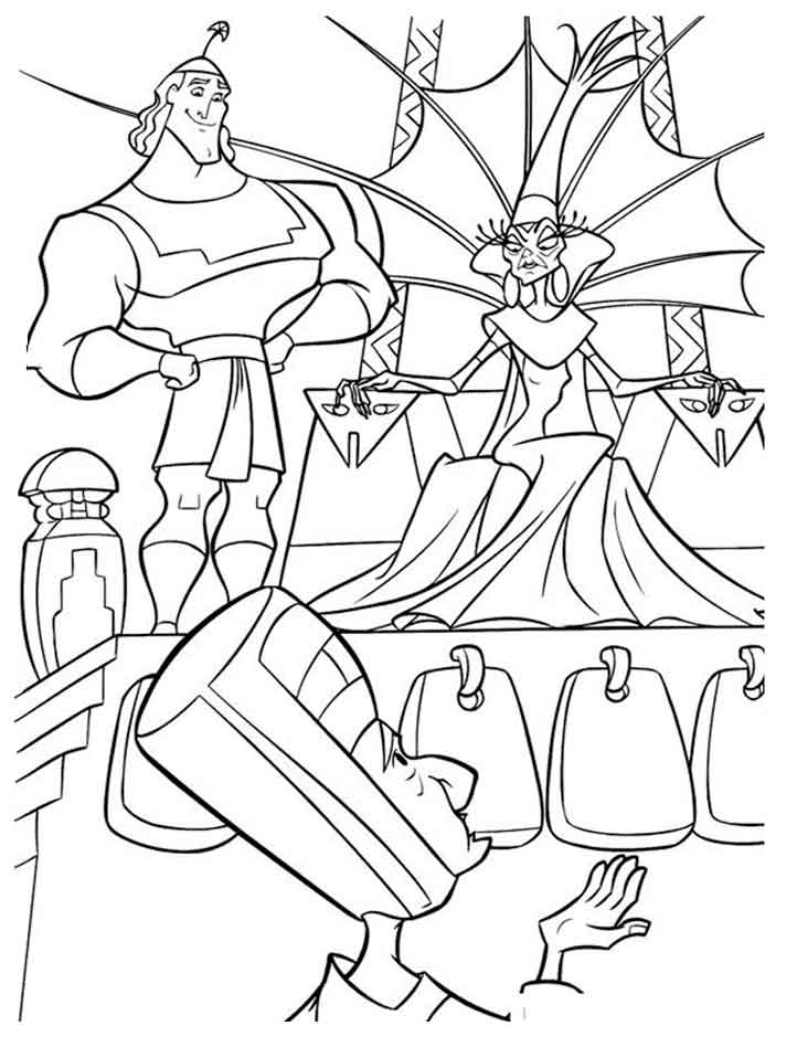 Kronk with Yzma Coloring Page