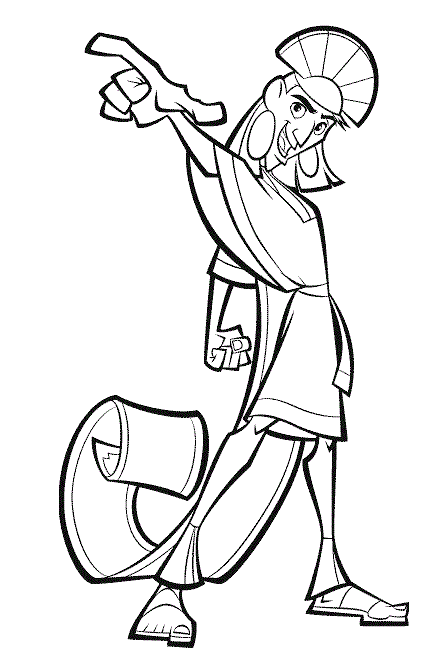 Kuzco from Emperor’s New Groove Coloring Page