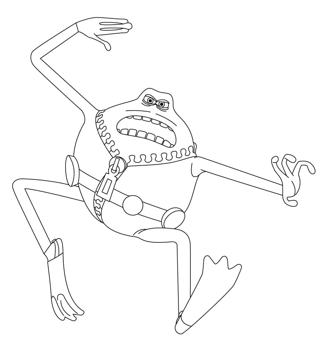 Le Frog Coloring Page