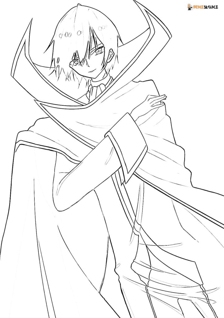 Lelouch Lamperouge – Code Geass Coloring Page