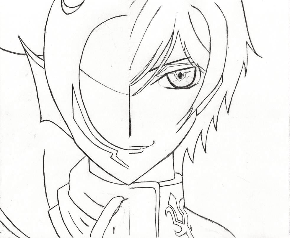 Lelouch or Zero Coloring Page