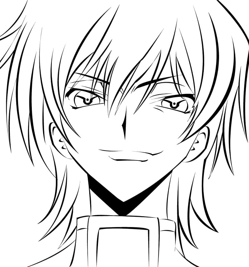 Lelouch vi Britannia in Code Geass Coloring Pages