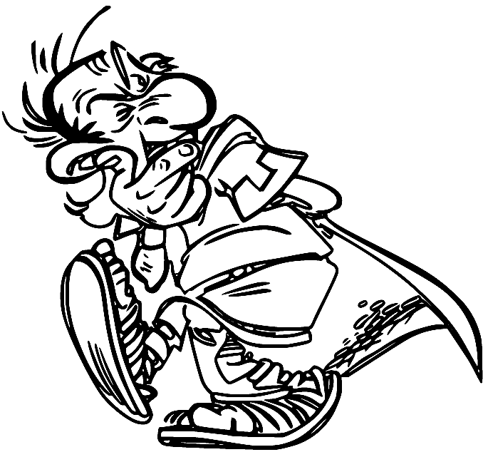 Libellus Blockbustus from Asterix Coloring Page