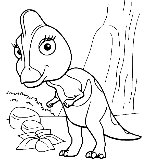 Lily Lambeosaurus Coloring Page