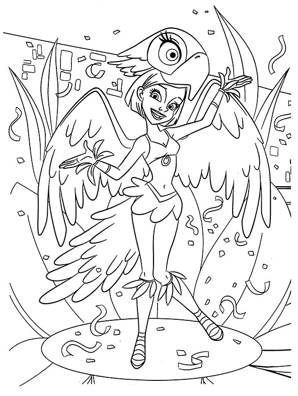Linda from Rio Movie Coloring Page