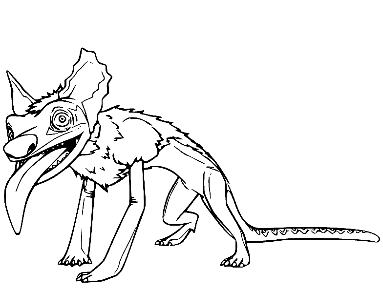 Liyote from The Croods Coloring Page