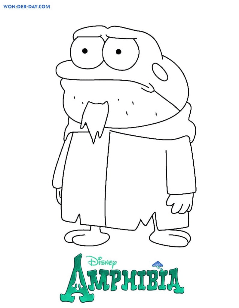 Lloyd from Amphibia Coloring Page