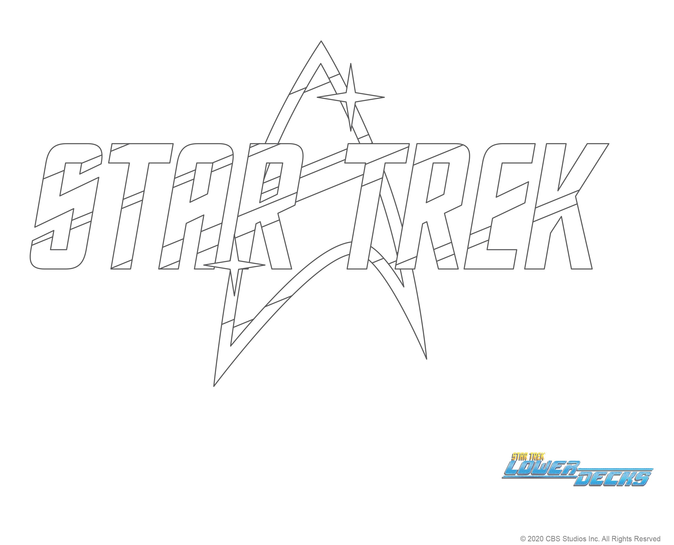 Logo Star Trek Coloring Page
