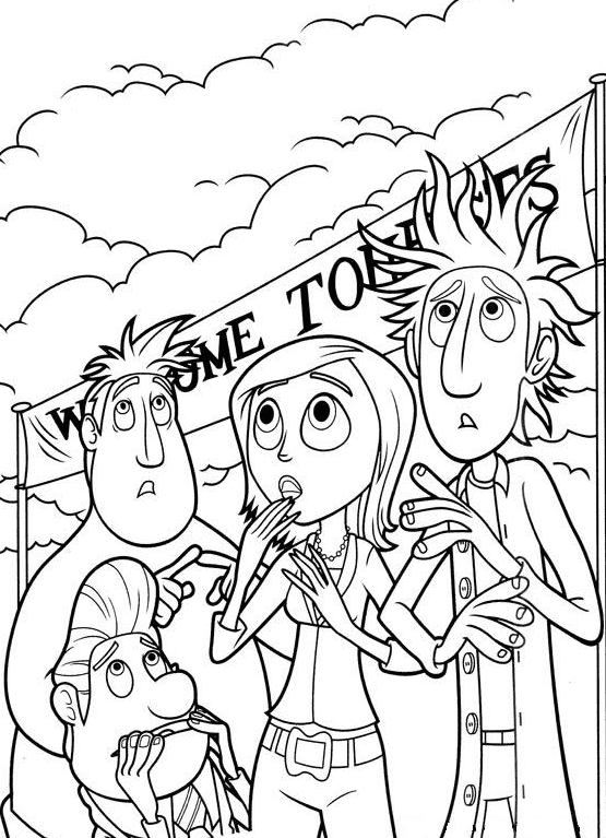 Looking At The Sky Coloring Page
