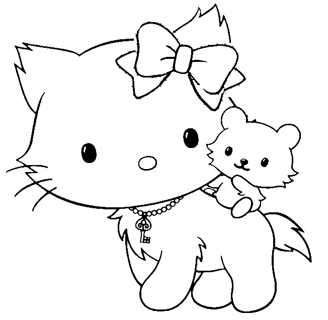 Lovely Charmmy Kitty Coloring Pages