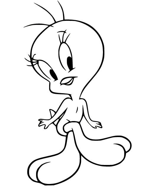 Lovely Tweety Coloring Page