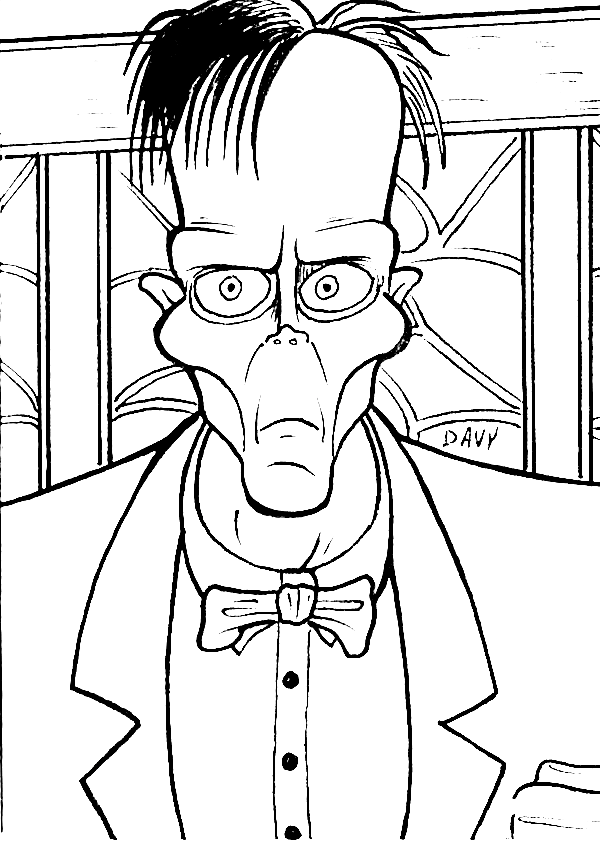 Lurch from the Addams Family Coloring Page