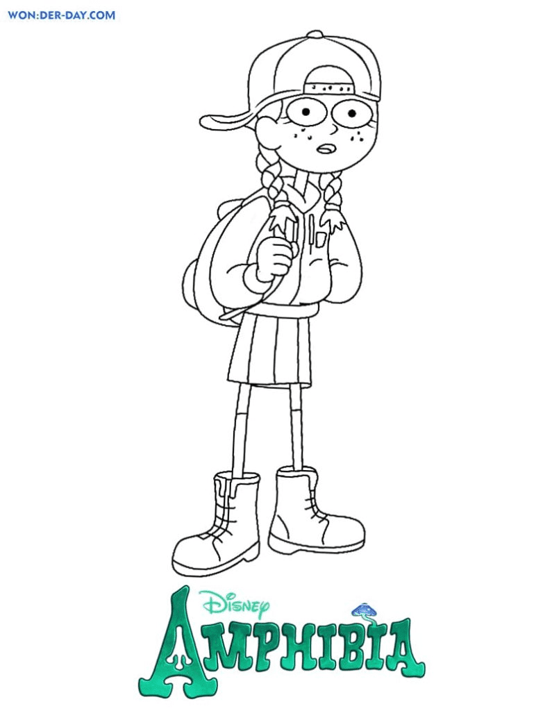 Maggie from Amphibia Coloring Page