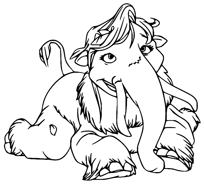 Mammoth Peaches Coloring Page