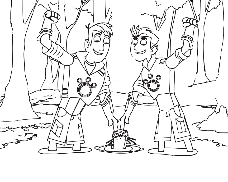 Martin Kratts with Chris Kratts Coloring Pages