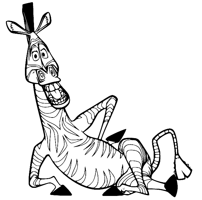 Marty Zebra Coloring Page
