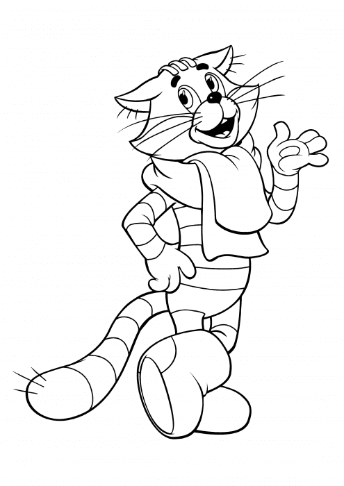 Matroskin the cat Coloring Pages