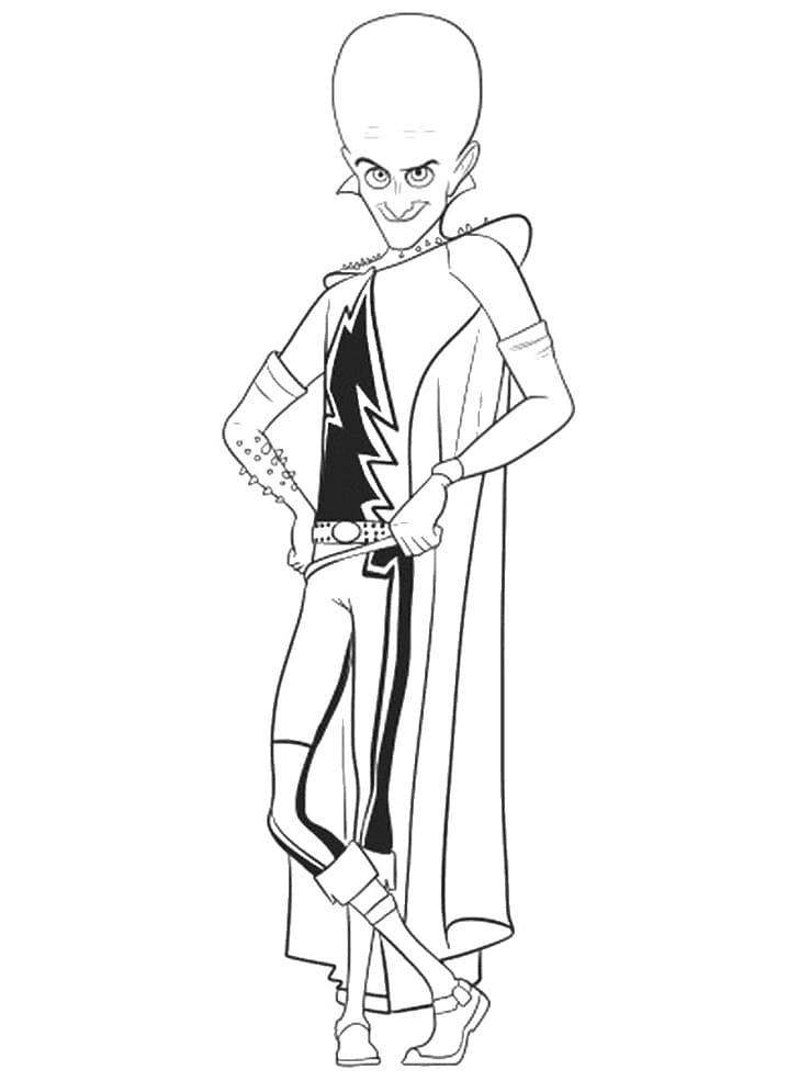 Megamind Printable Coloring Page