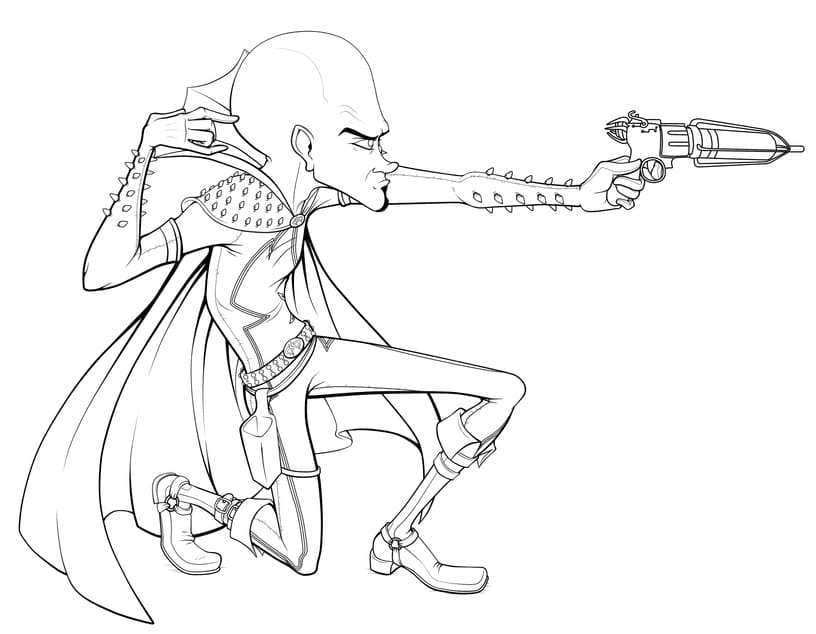 Megamind Shooting Coloring Pages
