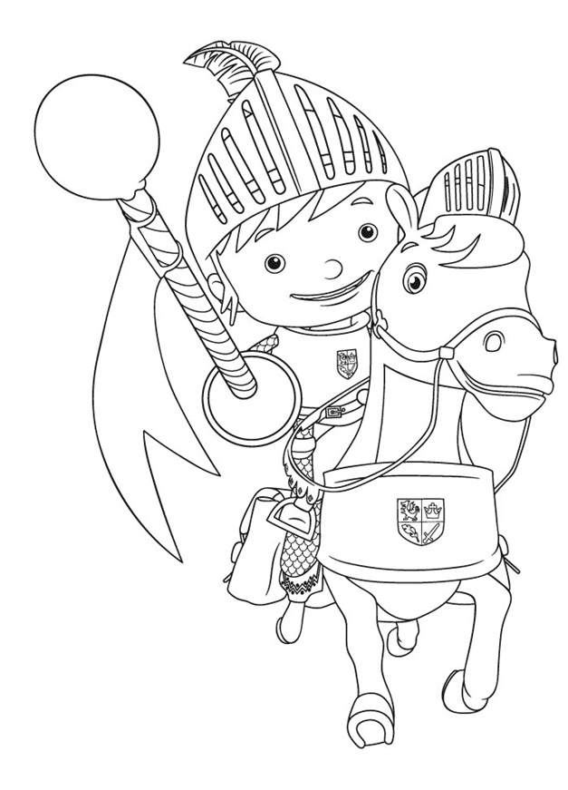 Mike and Galahad Coloring Page